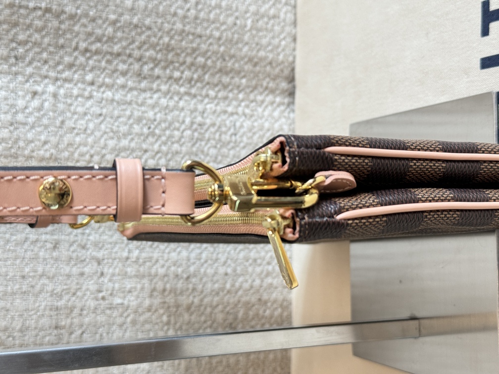 100% Original Louis Vuitton Double Zip Damier Ebene